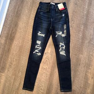 NWT SO Distressed Dark Blue Jeans Jeggings